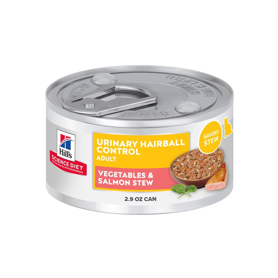 Hill's Science Diet Feline Can Urinary Hairball Vegetable And Salmon
