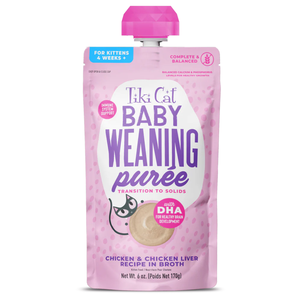 Tiki Baby Cat Weaning Puree Chicken & Chicken Liver Recipe in Broth