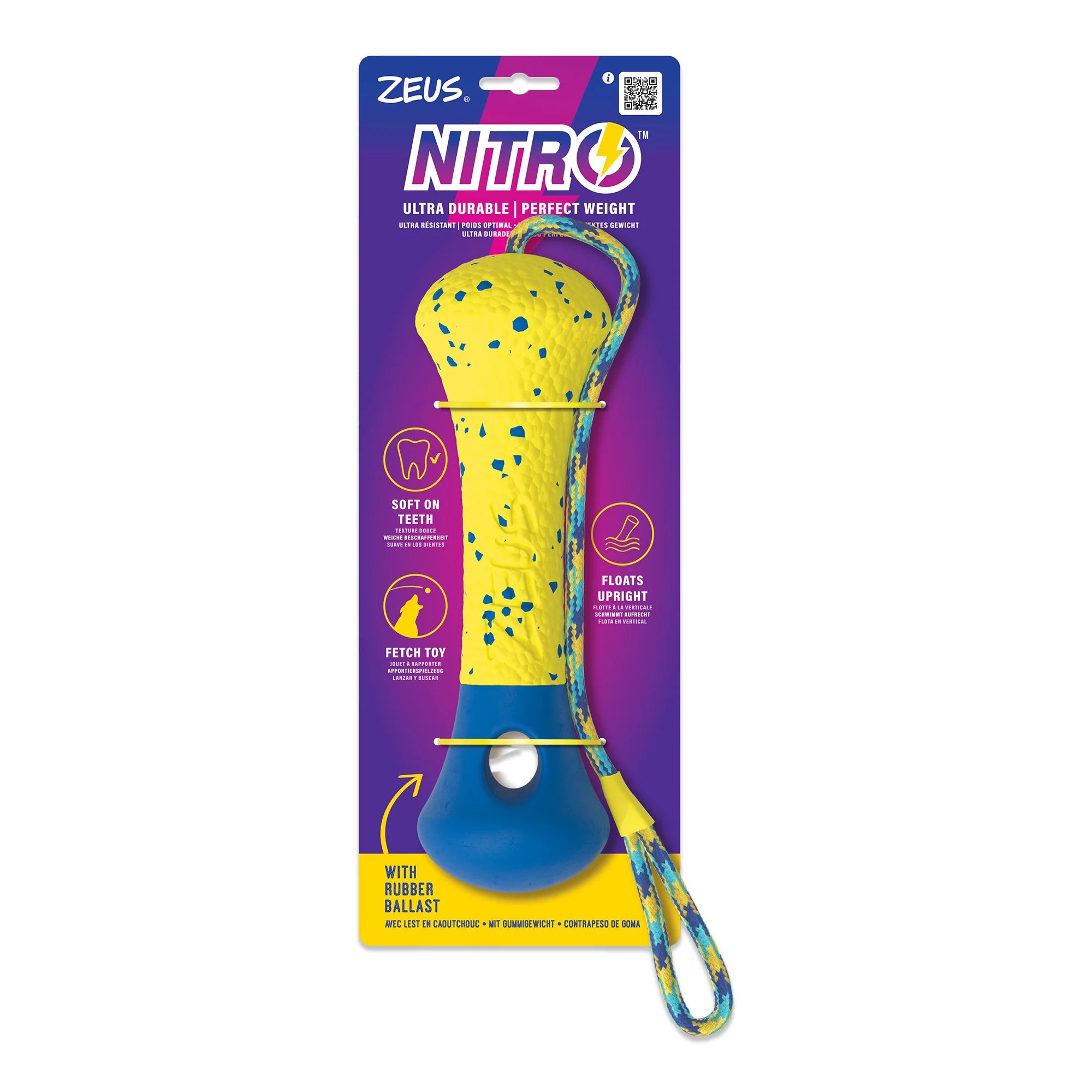Zeus Nitro Weighted Buoy With Rope Dog Toy - Image 8