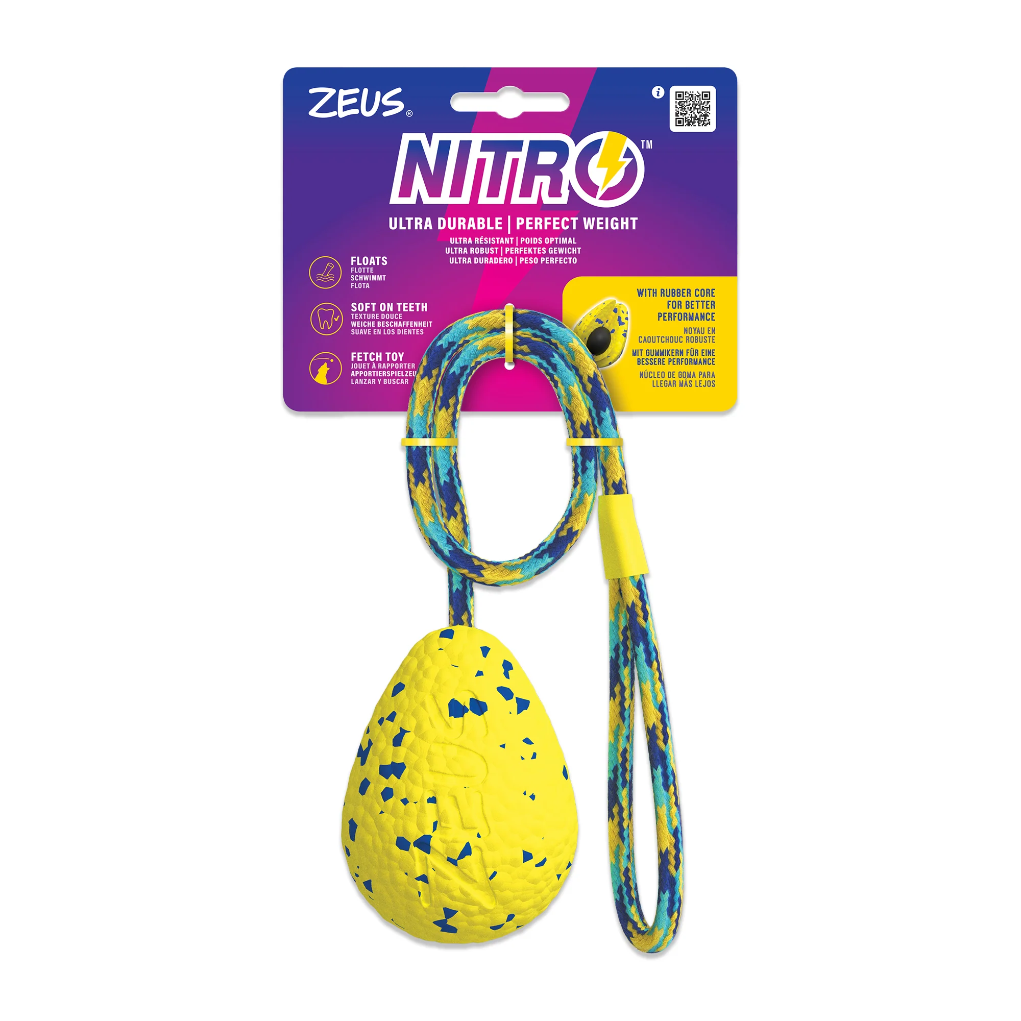 Zeus Nitro Weighted Slinger With Rope Dog Toy - Image 6