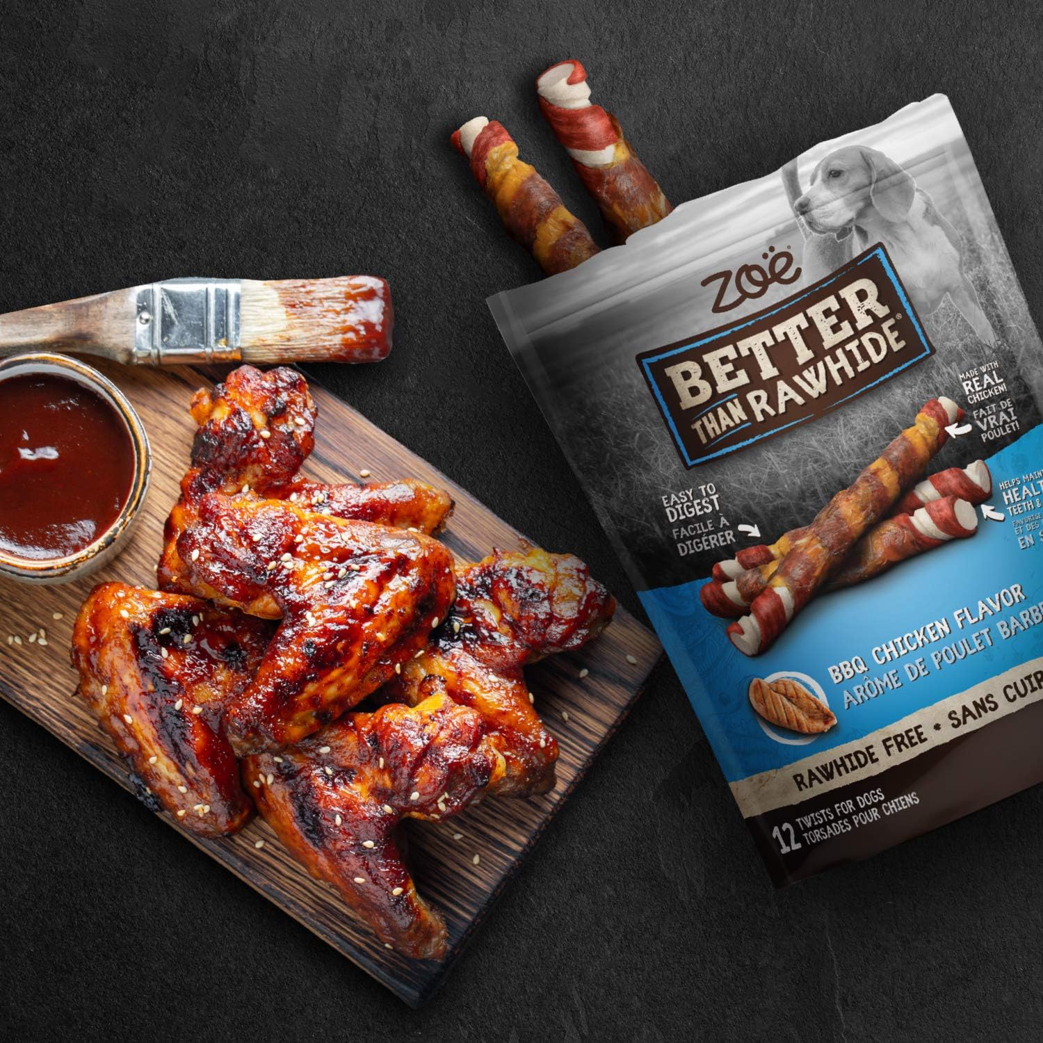 Zoe Better Than Rawhide BBQ Chicken Twists Dog Treats - Image 5