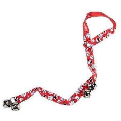 Potty Training Bells Red With Paw Prints