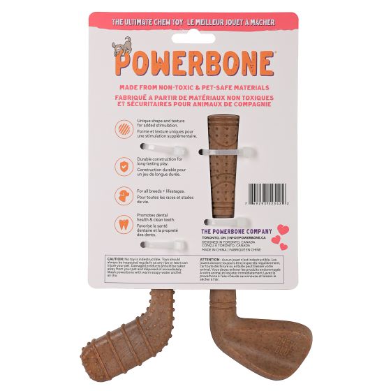 Powerbone Mini Golf Club & Hockey Stick Nylon & Bamboo Dog Chew - Image 2