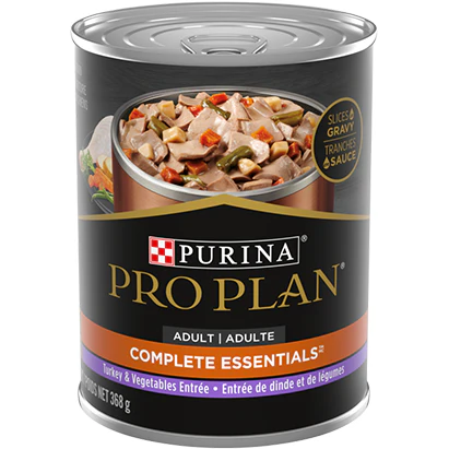 Purina Pro Plan Adult Complete Essentials Turkey & Vegetables Entrée Slices in Gravy Wet Dog Food