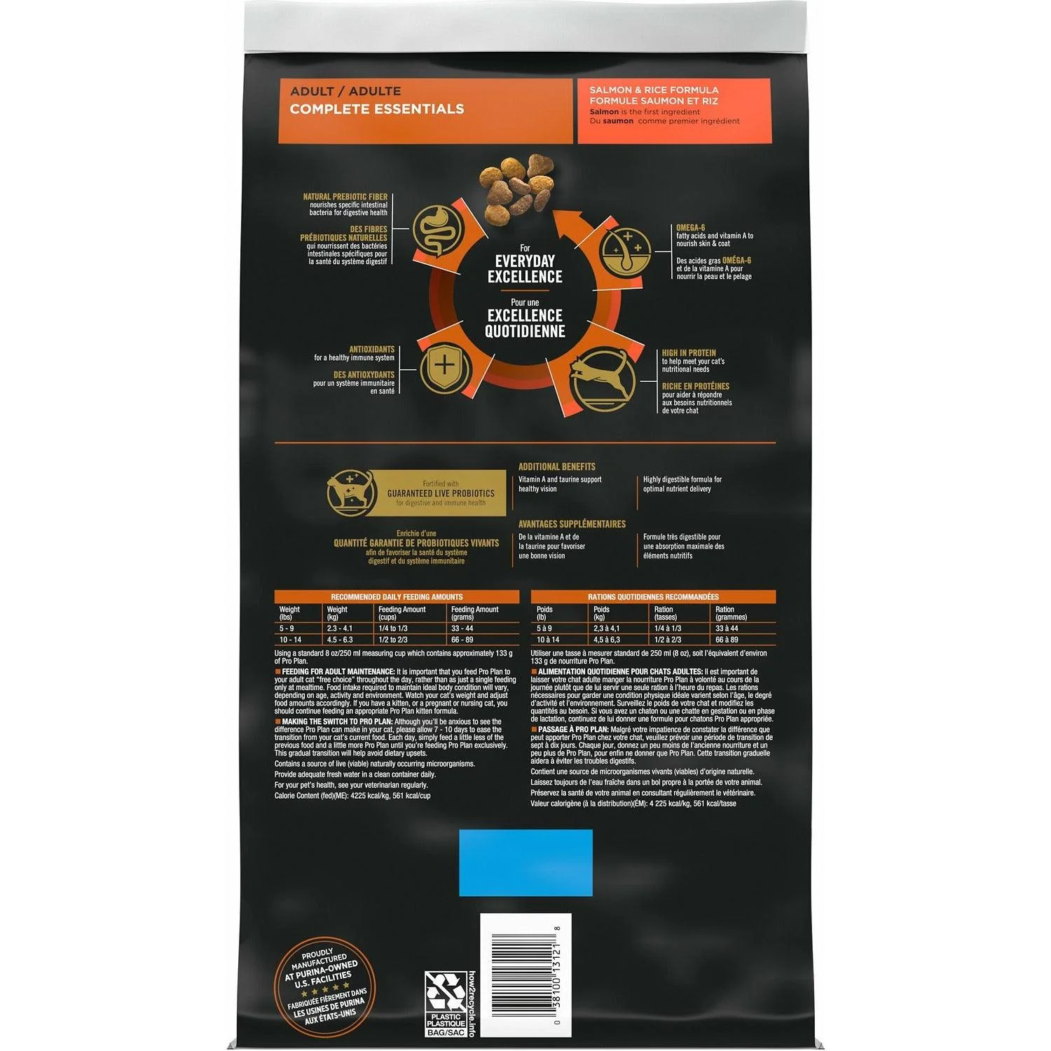 Purina Pro Plan Adult Salmon & Rice Formula Dry Cat Food - Image 2