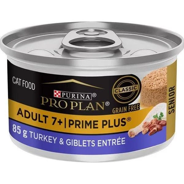 Purina Pro Plan Canned Cat Food Prime Plus Adult 7+ Turkey & Giblets