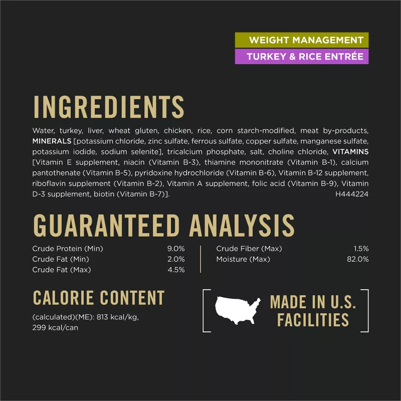 Purina Pro Plan Canned Dog Food Focus Adult Weight Management Turkey & Rice - Image 5