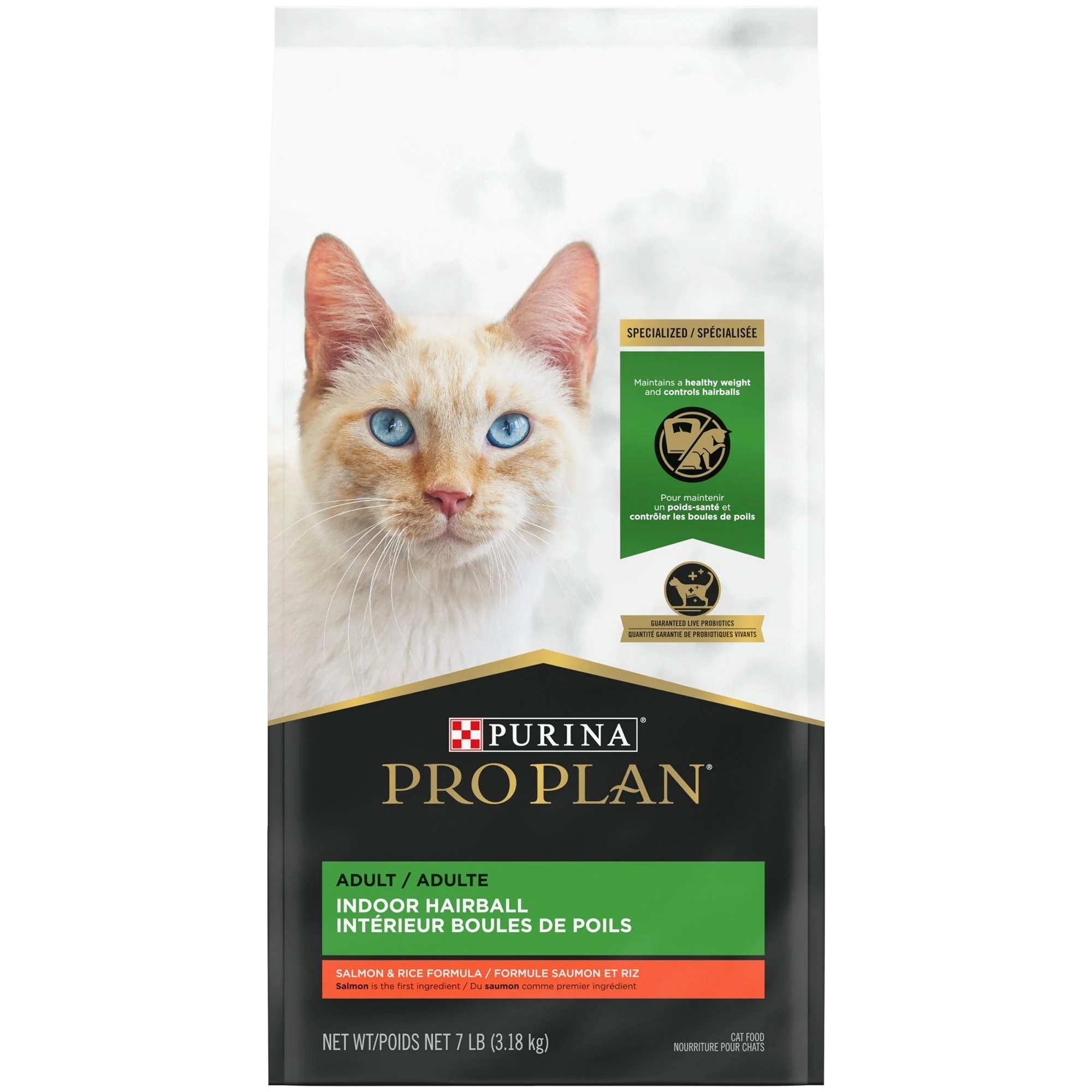 Purina Pro Plan Indoor Hairball Care Adult Dry Cat Food Salmon & Rice