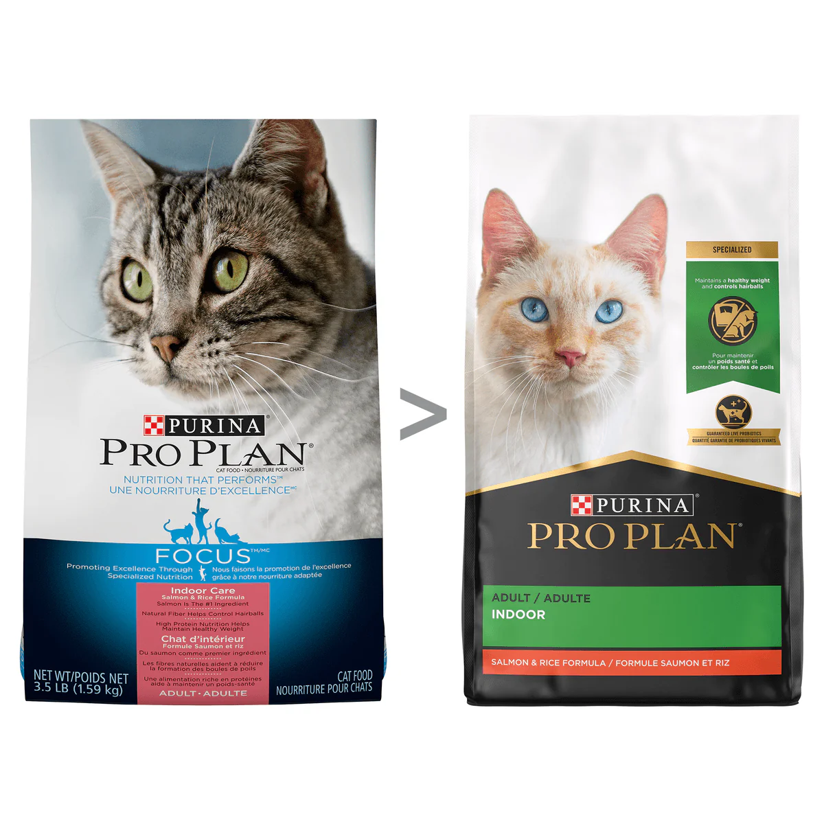 Purina Pro Plan Indoor Hairball Care Adult Dry Cat Food Salmon & Rice - Image 2