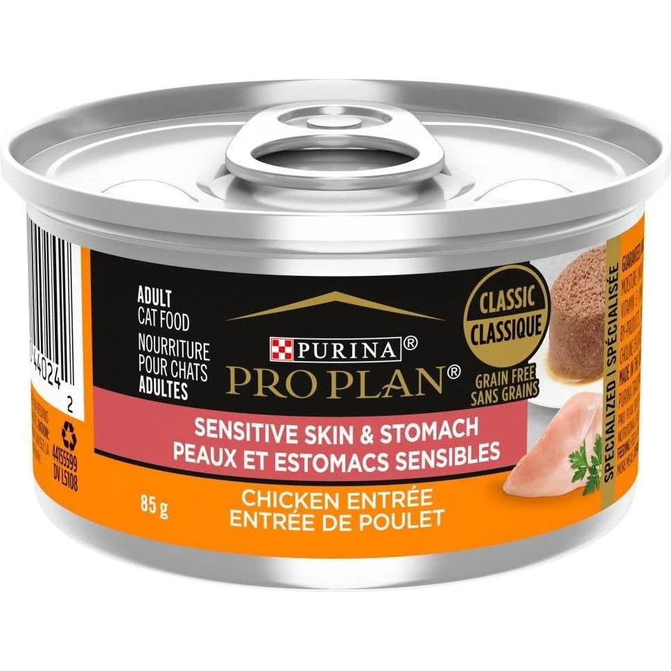 Purina Pro Plan Specialized Sensitive Skin & Stomach Chicken Entree Wet Cat Food