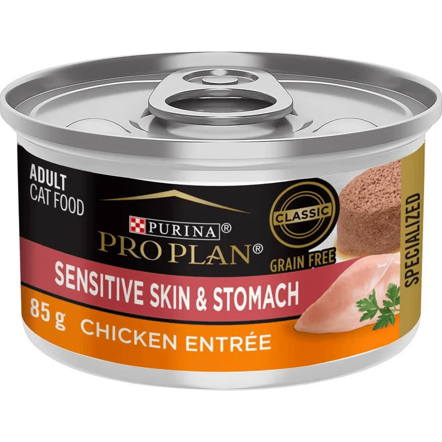 Purina Pro Plan Specialized Sensitive Skin & Stomach Chicken Entree Wet Cat Food - Image 2
