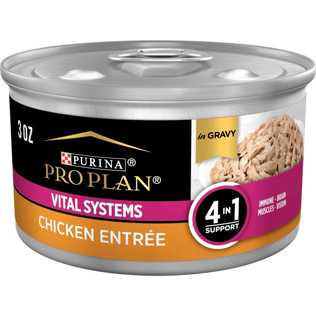 Purina Pro Plan Vital Systems Chicken Entree in Wet Cat Food Gravy