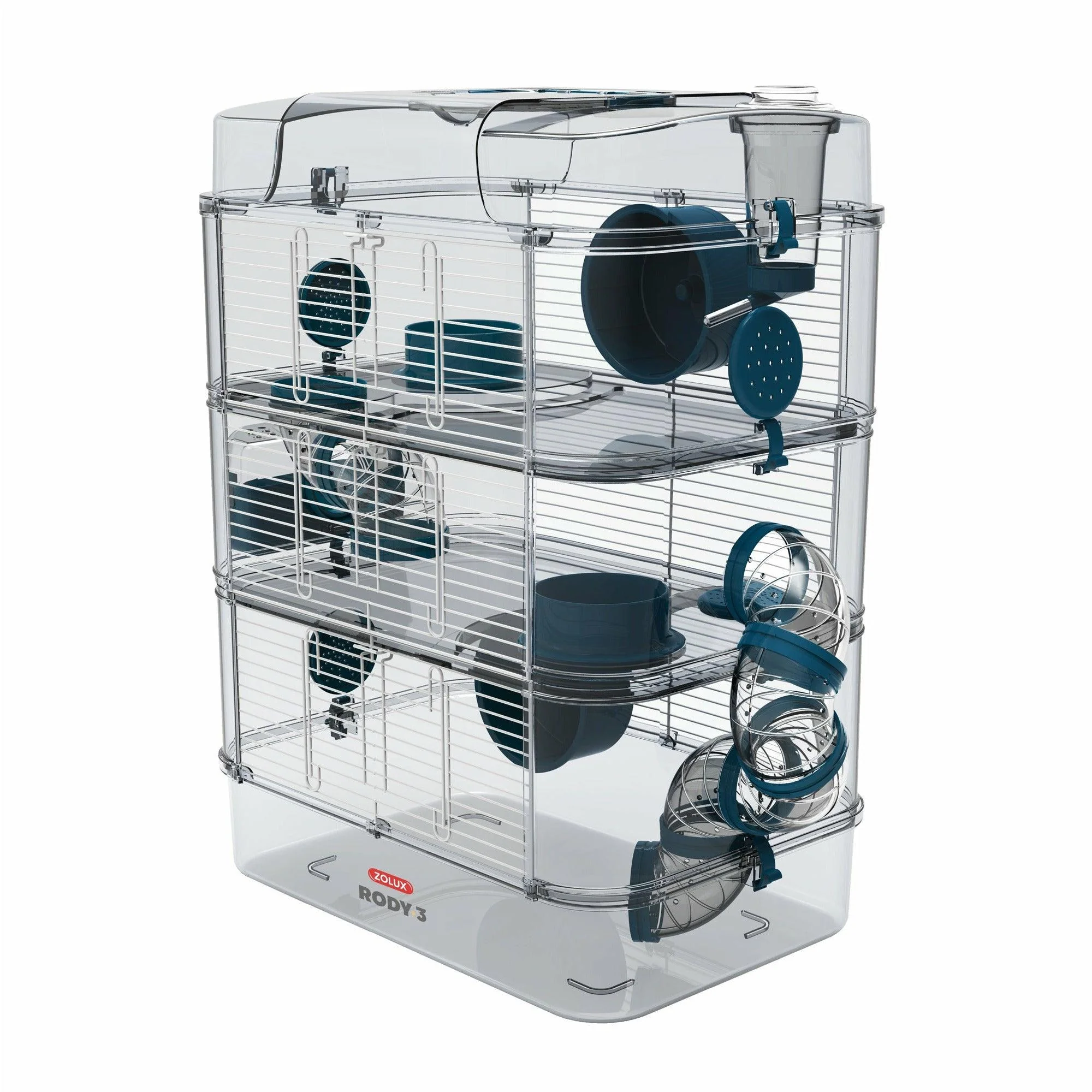 Rody3 Trio Hamster Cage 3-Story Blue