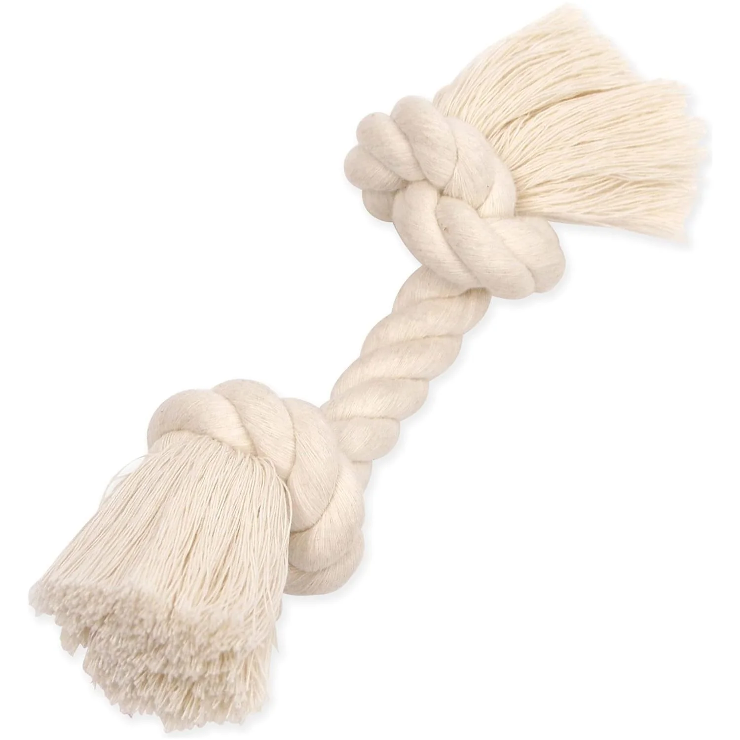 Rope Bone Flossy White 2 Knot Bone - Image 4