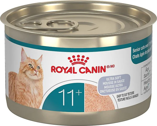 Royal Canin Feline Health Nutrition Aging 11+ Ultra Soft Mousse In Sauce Wet Canned Cat Food
