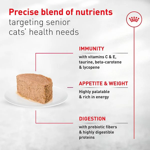 Royal Canin Feline Health Nutrition Aging 11+ Ultra Soft Mousse In Sauce Wet Canned Cat Food - Image 4