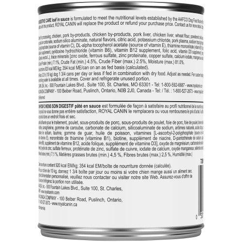 Royal Canin Canned Dog Food Digestive Care Loaf In Sauce - Image 2