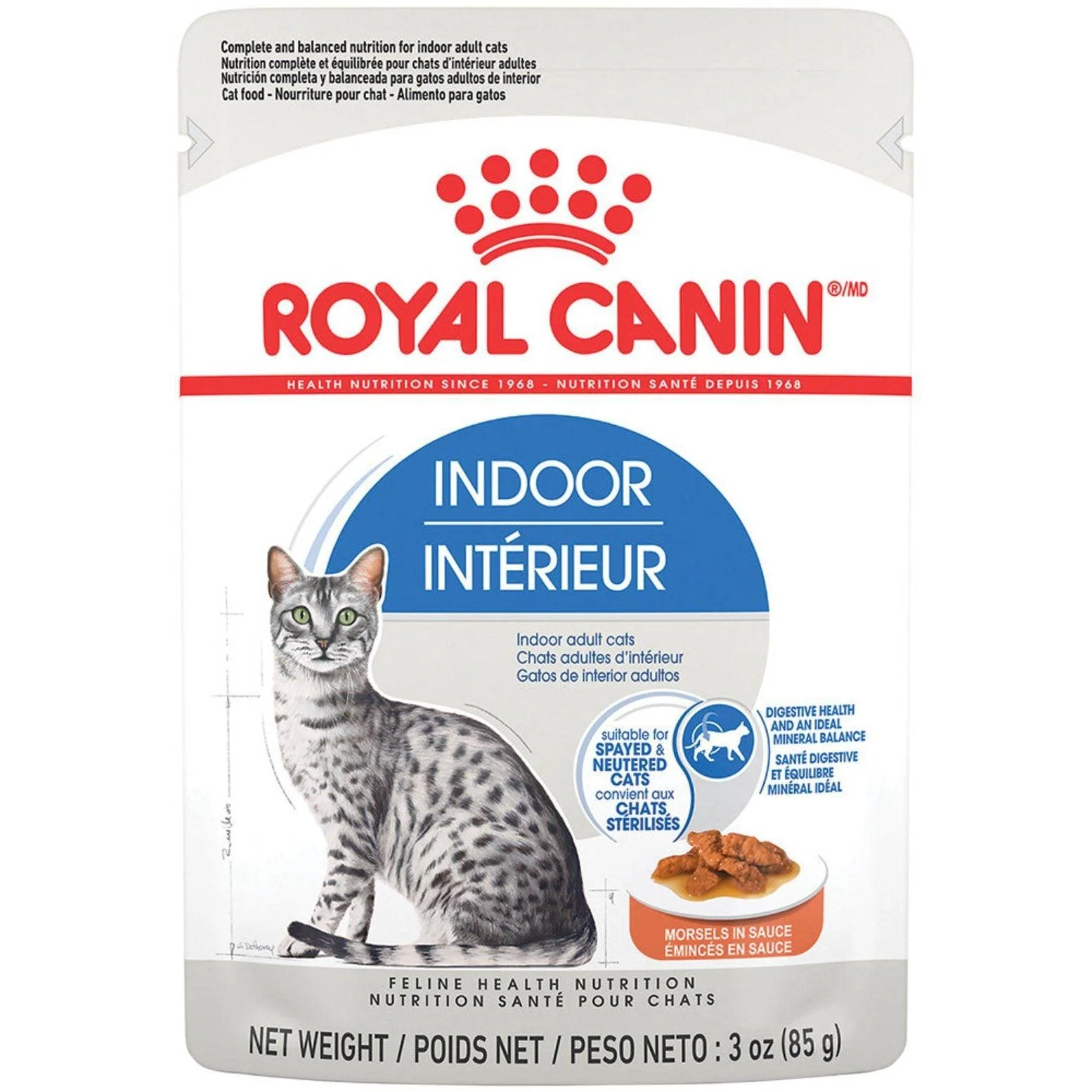 Royal Canin Wet Cat Food Pouch Indoor Morsels In Sauce