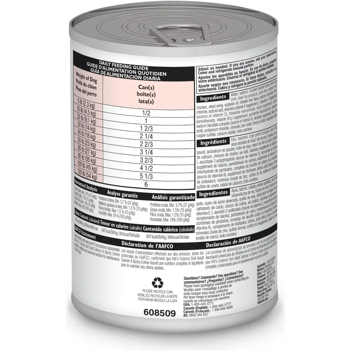 Hill's Science Diet Canine Canned Adult Salmon & Barley - Image 2