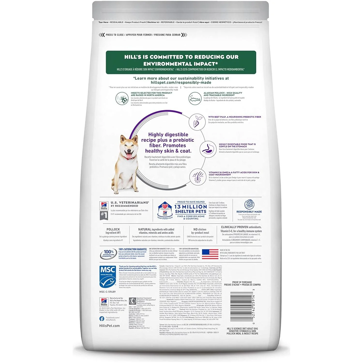 Hill's Science Diet Canine Sensitive Stomach Pollock & Insect - Image 2