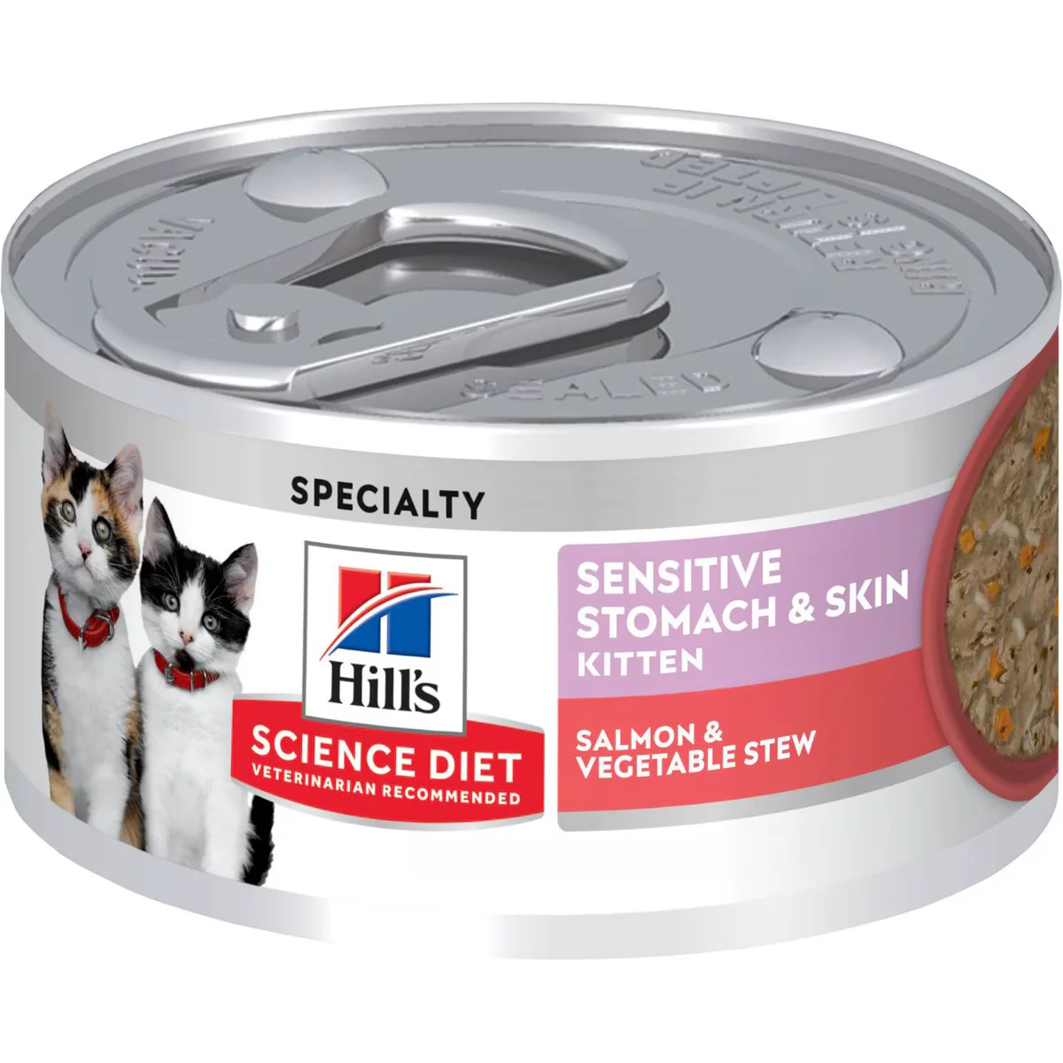 Hill's Science Diet Kitten Canned Sensitive Stomach & Skin Salmon & Vegetable Stew