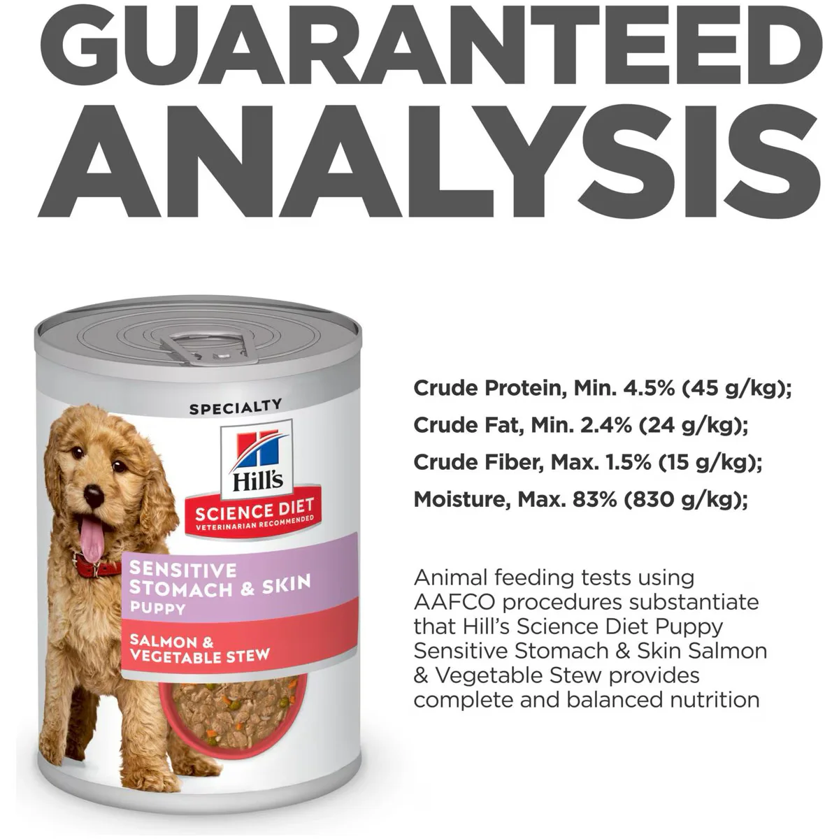 Hill's Science Diet Puppy Sensitive Stomach & Skin Salmon & Vegetable - Image 3