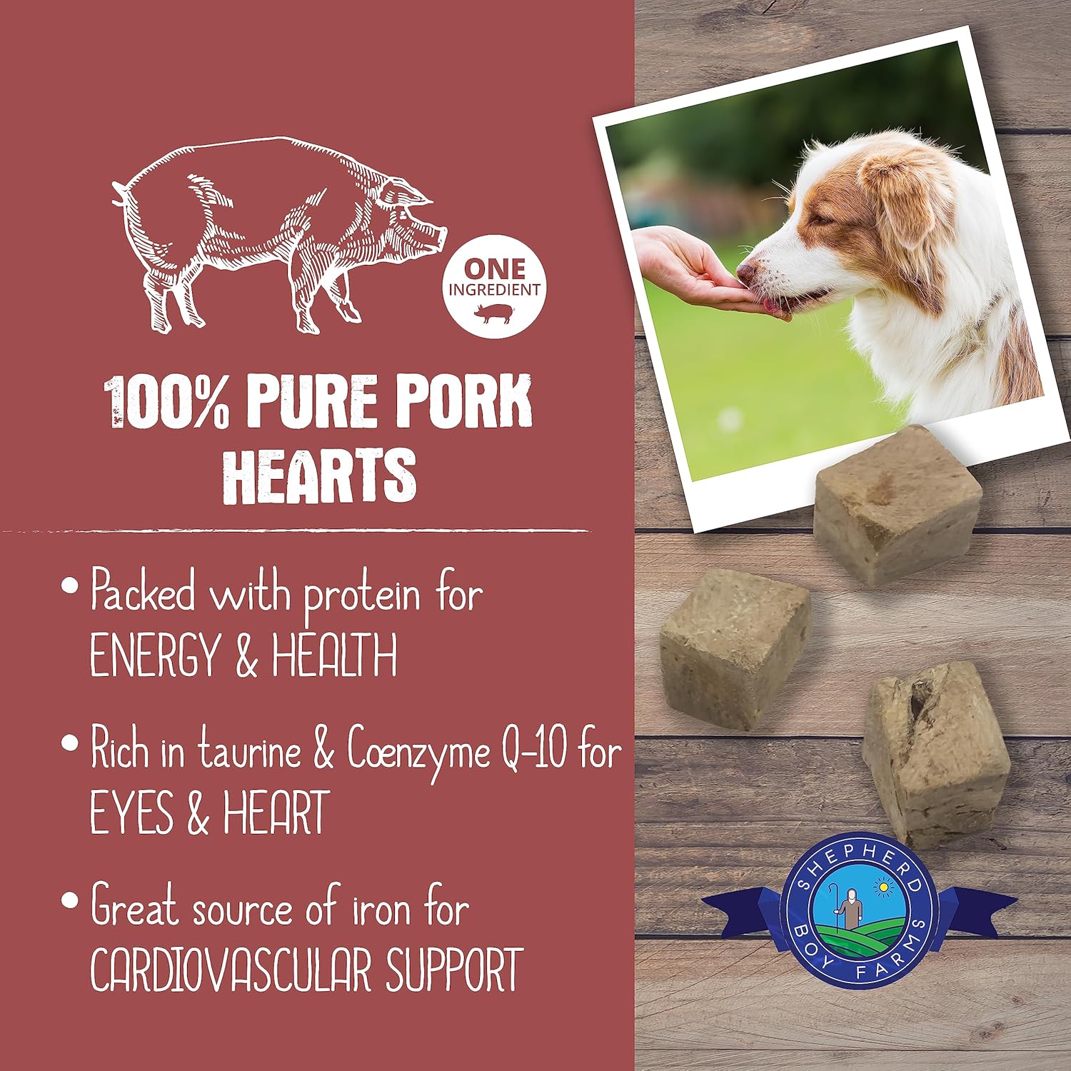 Shepherd Boy Farm Freeze Dried Pork Hearts - Image 2