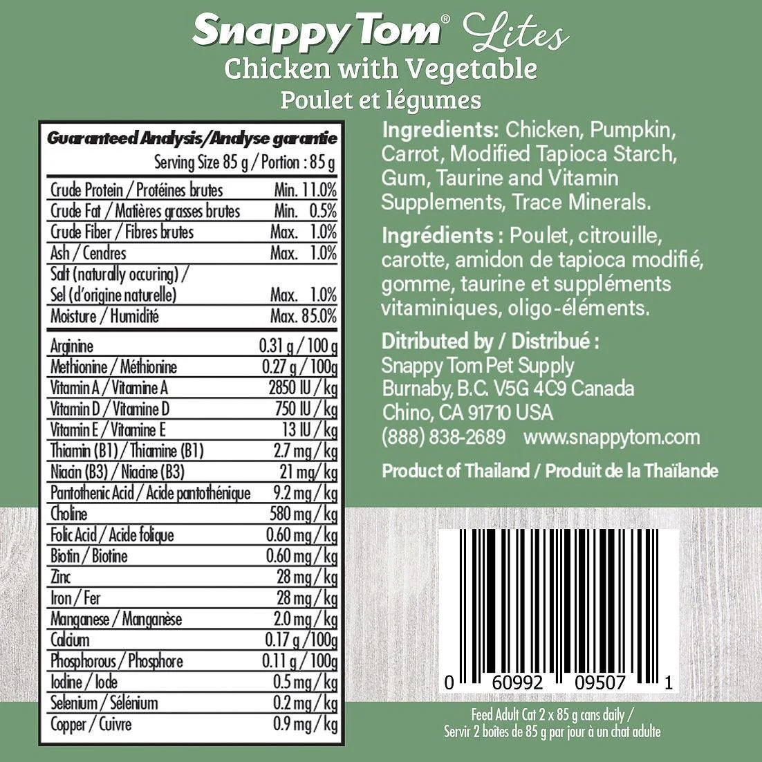 Snappy Tom Wet Cat Food Lites Chicken With Vegetables - Image 3