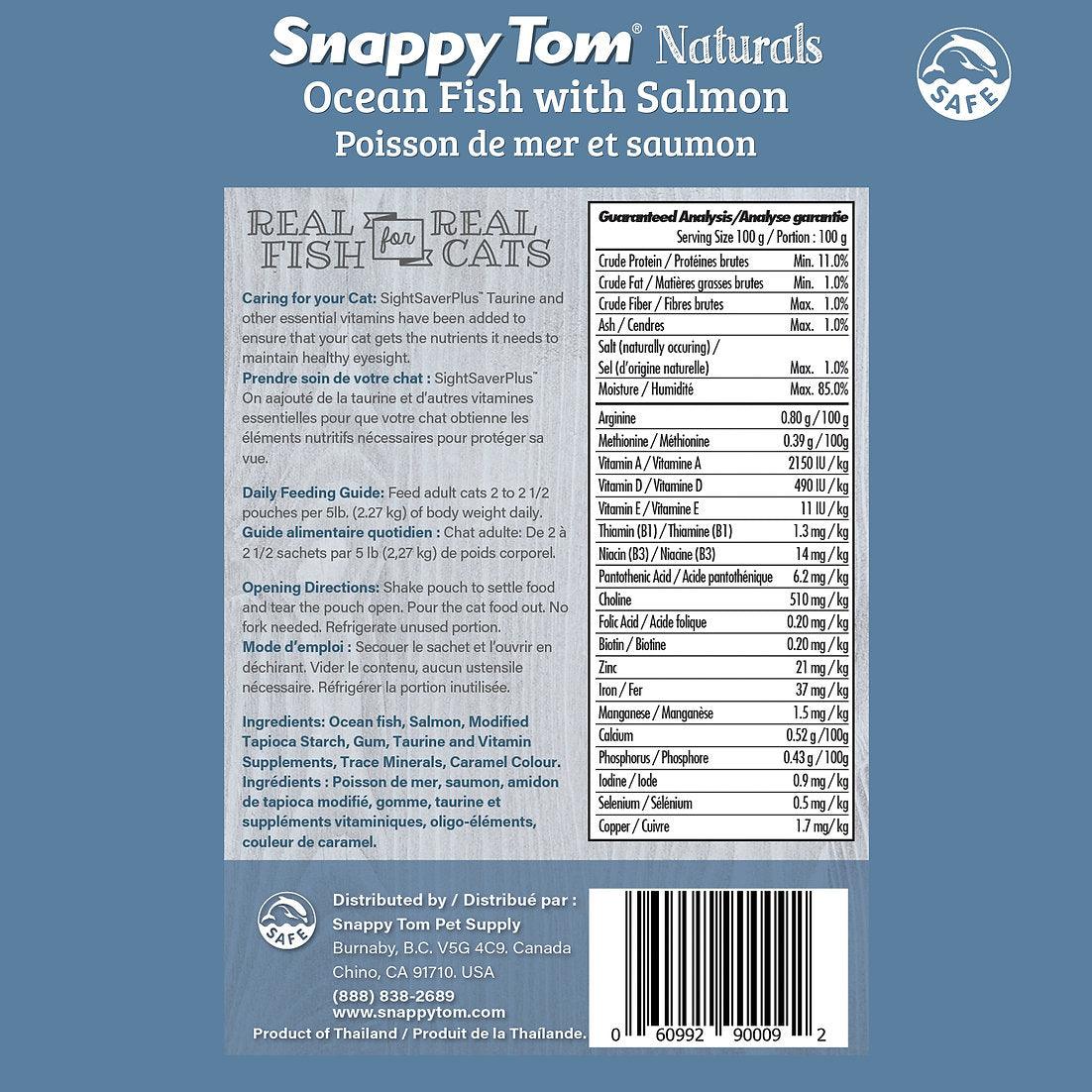 Snappy Tom Wet Cat Food Natural Pouches Ocean Fish Salmon - Image 2