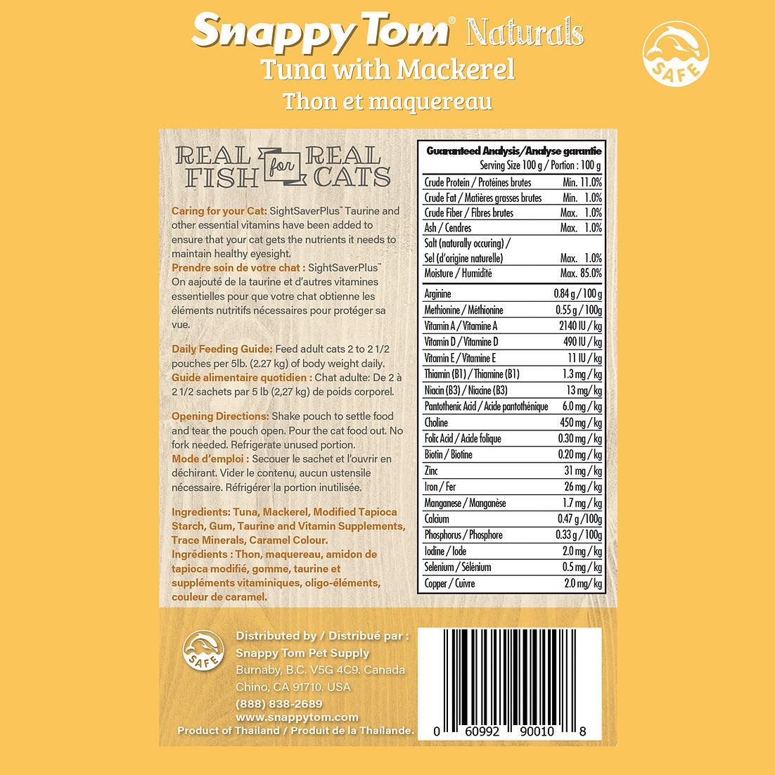 Snappy Tom Wet Cat Food Natural Pouches Tuna With Mackeral - Image 3