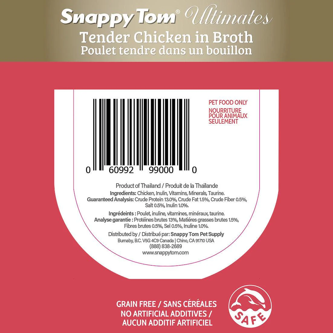 Snappy Tom Wet Cat Food Ultimates Tender Chicken In Broth - Image 3