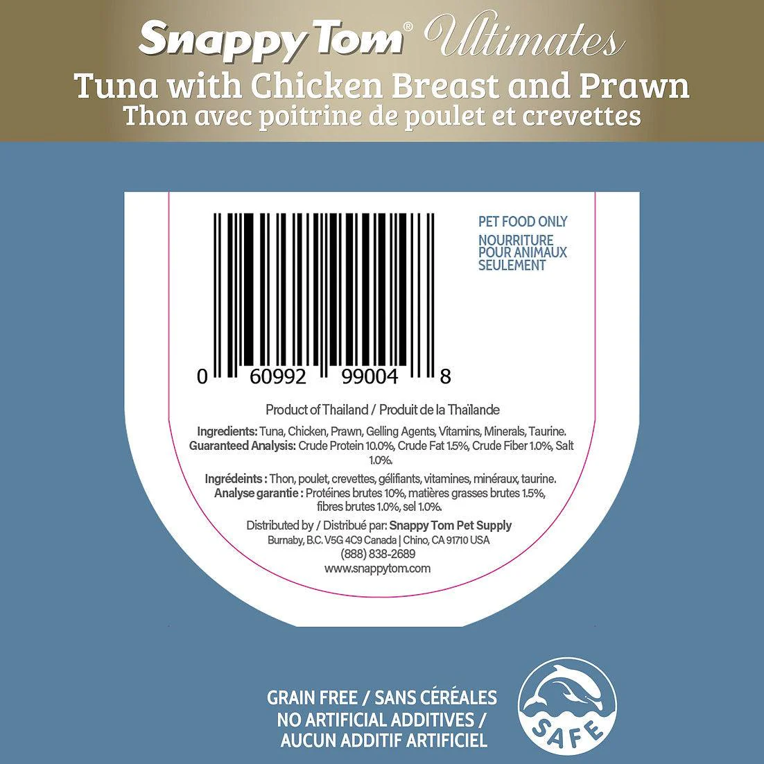 Snappy Tom Wet Cat Food Ultimates Tuna With Chicken Breast & Prawn - Image 3