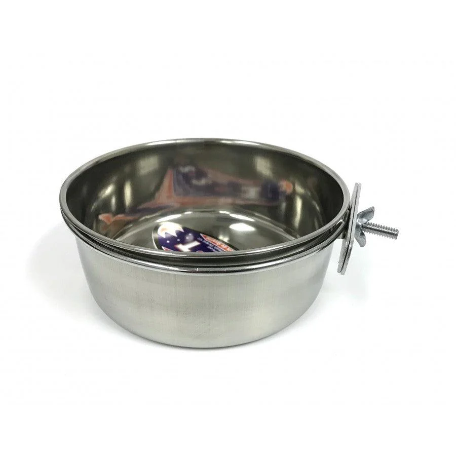 Stainless Steel Dog Dish With Clamp - Image 2