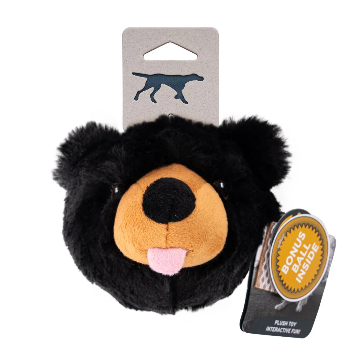 Tall Tails Plush Black Bear 2 in 1 Fetch Dog Toy - Image 4