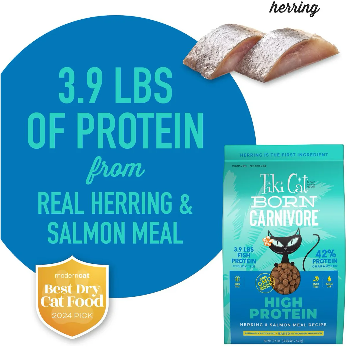 Tiki Cat Born Carnivore High Protein Herring & Salmon - Image 5