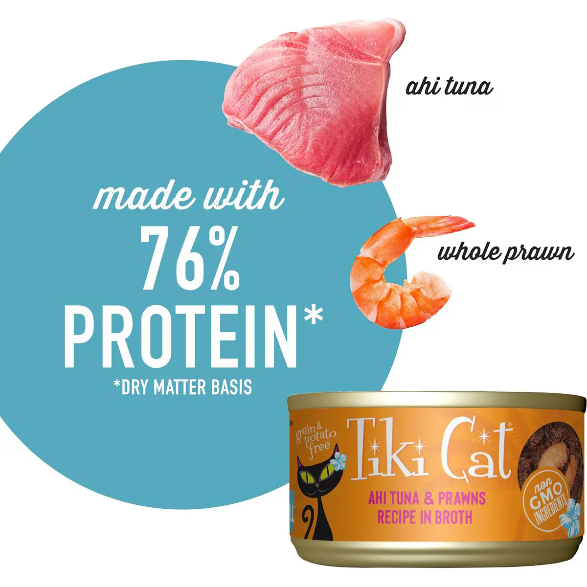 Tiki Cat Can Ahi Tuna & Prawns Recipe In Broth - Image 3