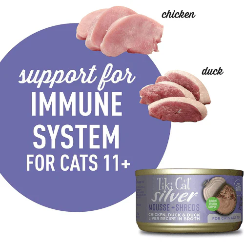 Tiki Cat Can Silver Mousse & Shreds Chicken, Duck & Duck Liver In Broth - Image 3