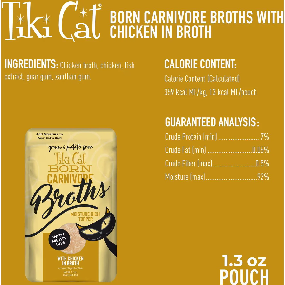 Tiki Cat Pouch Broths Grain Free Chicken - Image 3