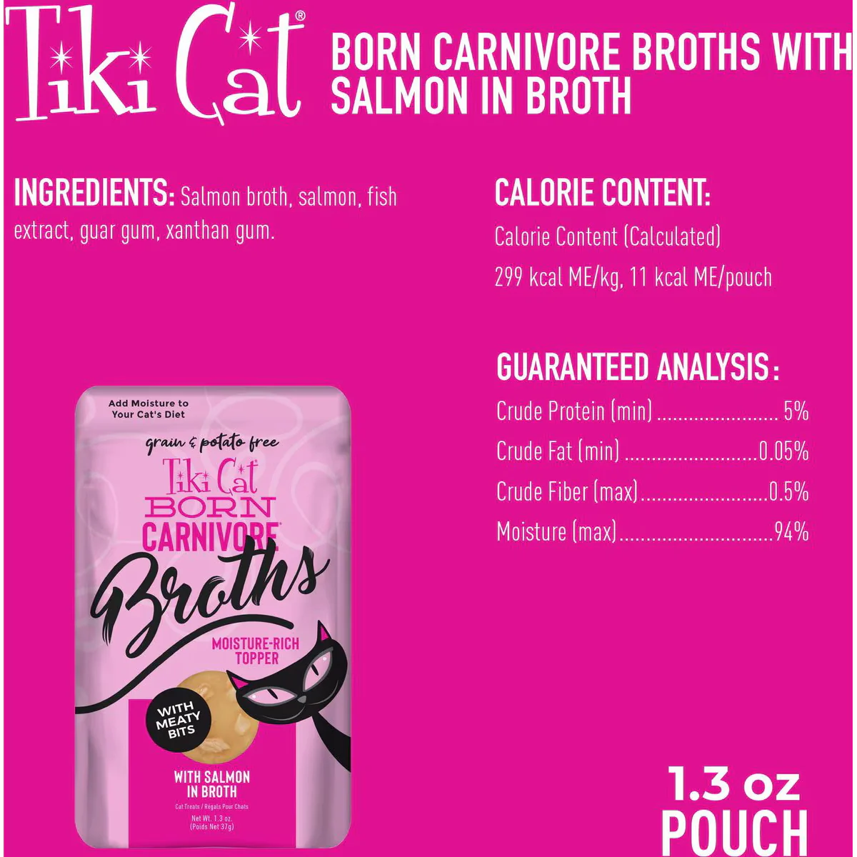 Tiki Cat Pouch Broths Grain Free Salmon - Image 3
