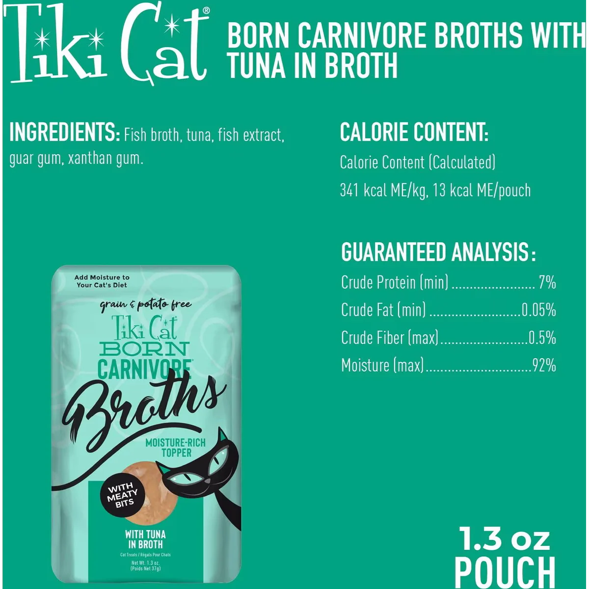 Tiki Cat Pouch Broths Grain Free Tuna - Image 2