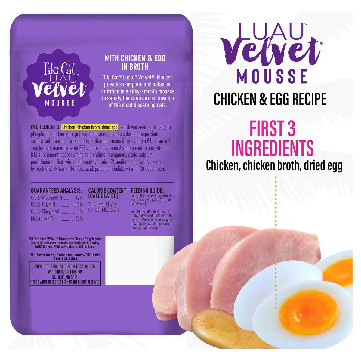 Tiki Cat Pouch Velvet Mousse Chicken with Egg in Broth - Image 2