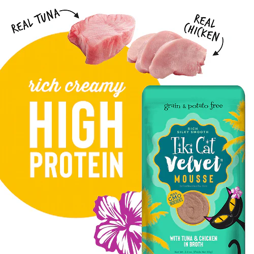 Tiki Cat Pouch Velvet Mousse Tuna & Chicken In Broth - Image 3