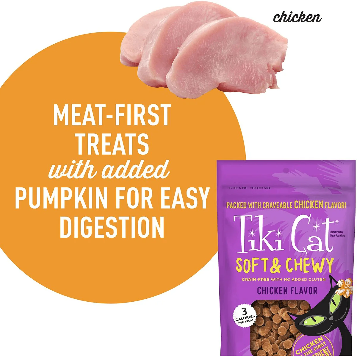 Tiki Cat Treats Grain Free Soft & Chewy Chicken - Image 4