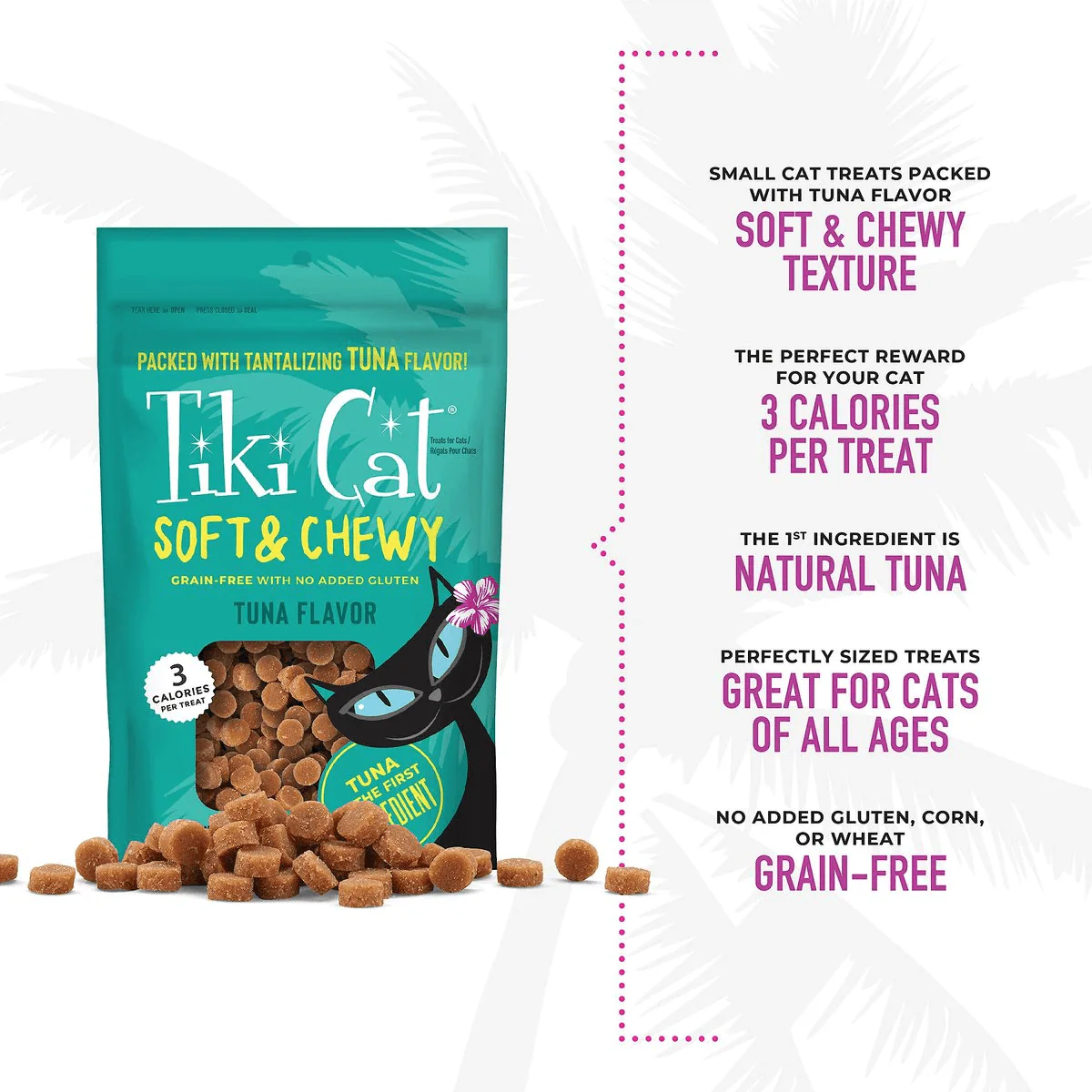 Tiki Cat Treats Grain Free Soft & Chewy Tuna - Image 5