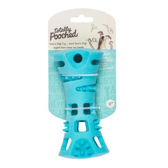 Totally Pooched Chew N Stuff Rubber Toy Teal - Image 2