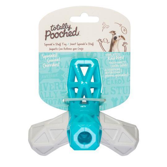 Totally Pooched Squeak N Stuff Rubber Toy Teal - Image 4