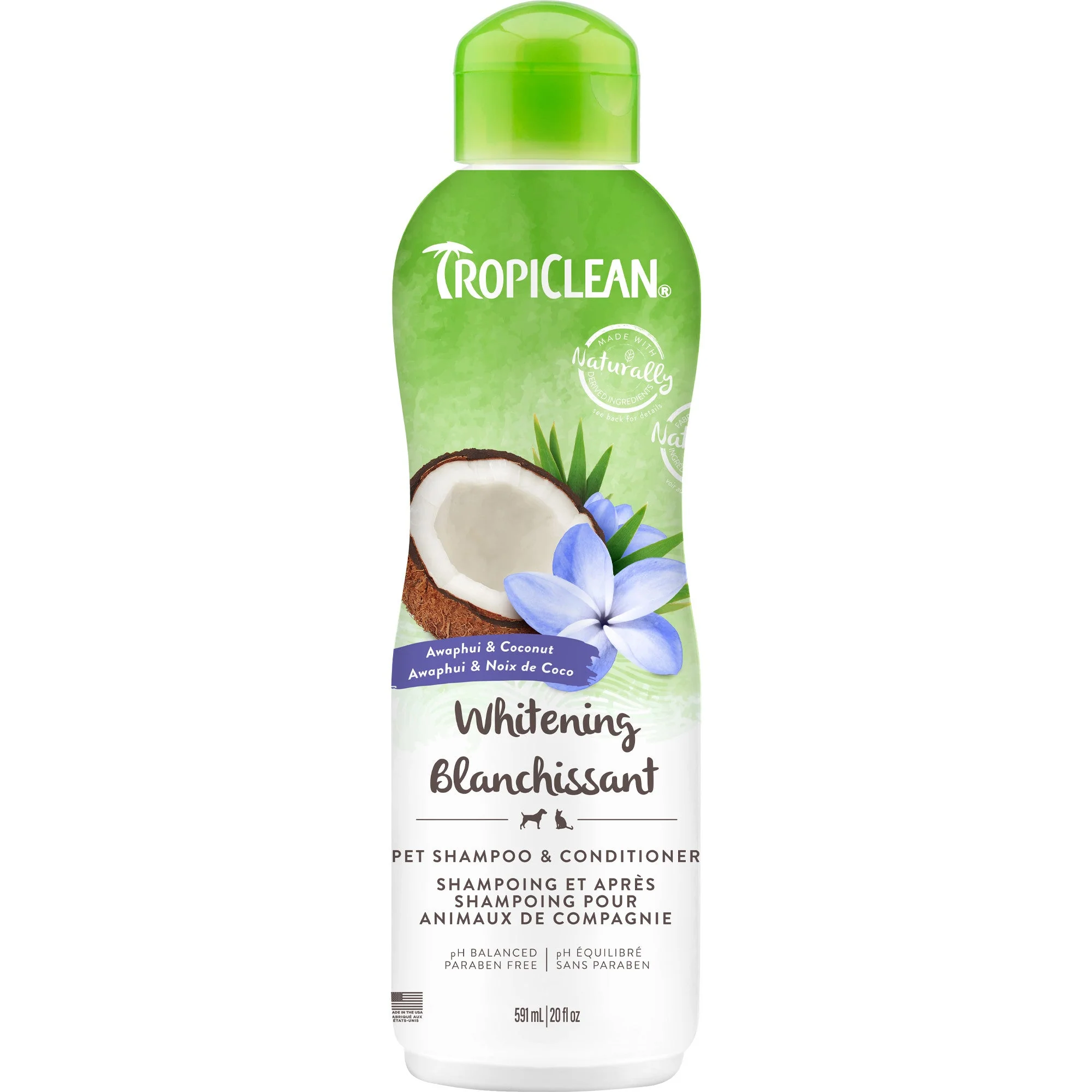 TropiClean Awapuhi & Coconut Whitening Shampoo for Pets