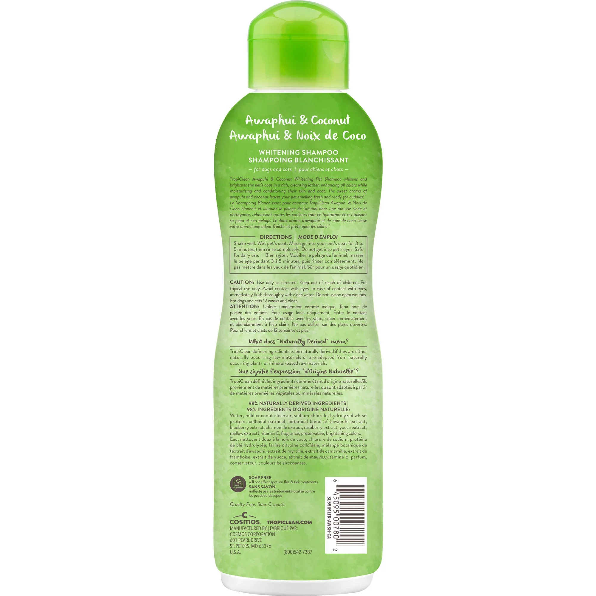 TropiClean Awapuhi & Coconut Whitening Shampoo for Pets - Image 2