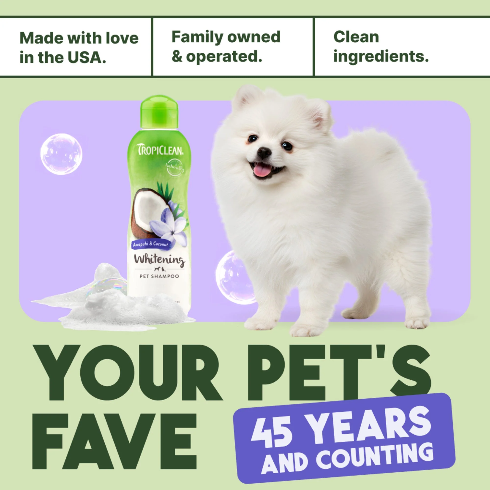 TropiClean Awapuhi & Coconut Whitening Shampoo for Pets - Image 8