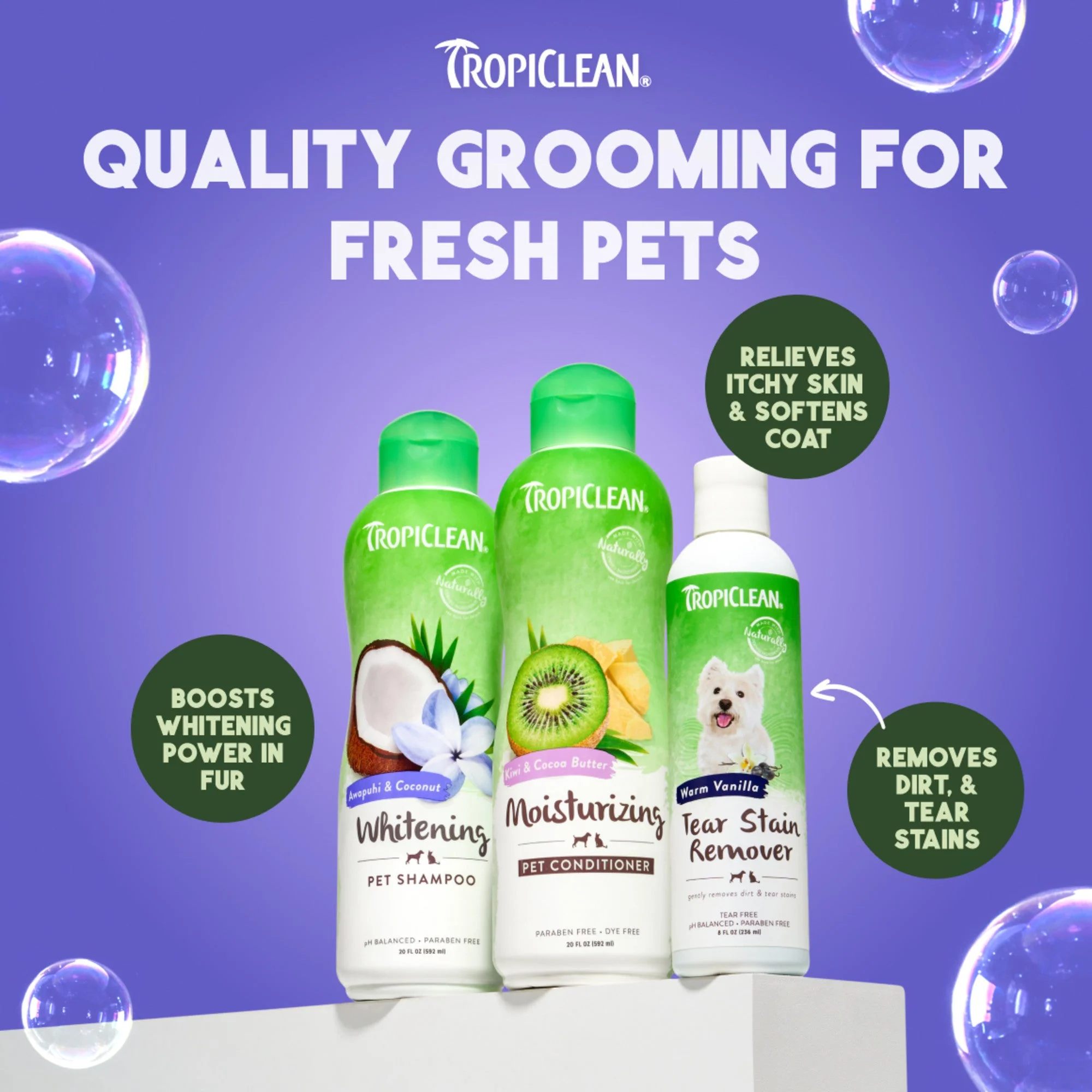 TropiClean Awapuhi & Coconut Whitening Shampoo for Pets - Image 9
